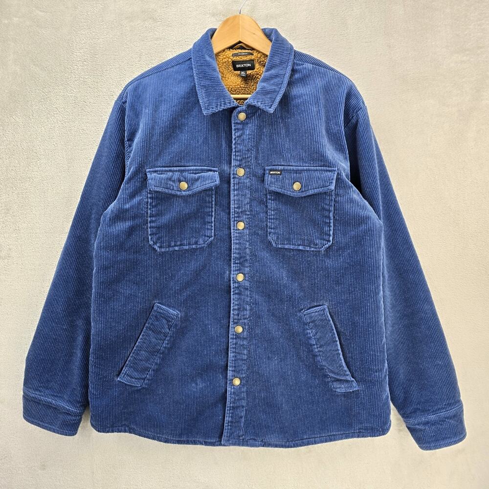 Brixton Durham Sherpa Lined Jacket Mens Joe Blue Corduroy Relaxed Fit